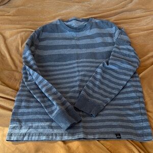 Prana Gray Striped Long Sleeve Shirt